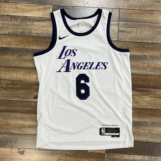 Nike LeBron James LA Lakers City Edition Nike Swingman Jersey