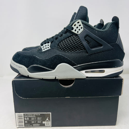 Jordan 4 Retro SE Black Canvas