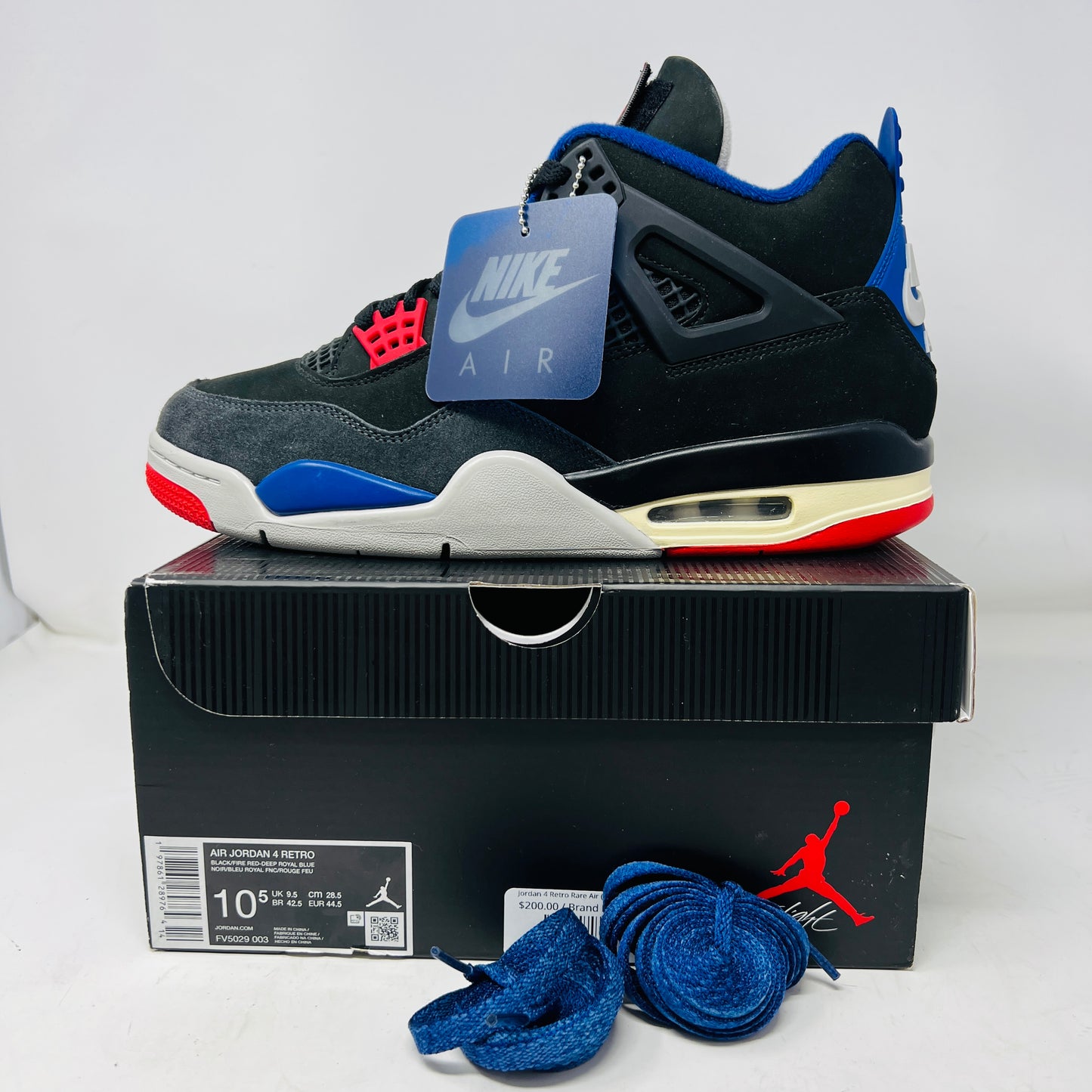 Jordan 4 Retro Rare Air (1 GOLD 1 WHITE)