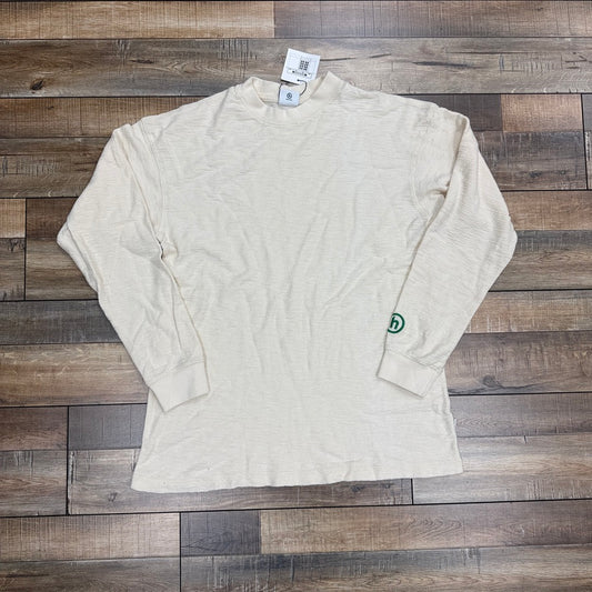 HIDDEN NY Slub LongSleeve Crewneck Thermal Shirt Cream White