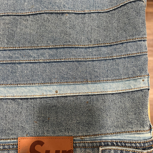 Supreme Layered Denim Trucker Jacket Washed Blue