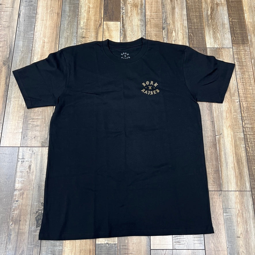 Born x Raised Rocker Tee Black Metallic Gold