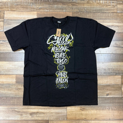 Stussy Born X Raised Handstyles Tee Black