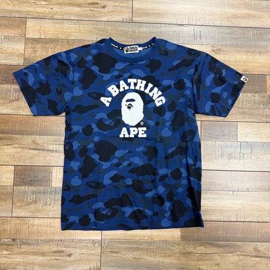 BAPE Color Camo College Tee Navy