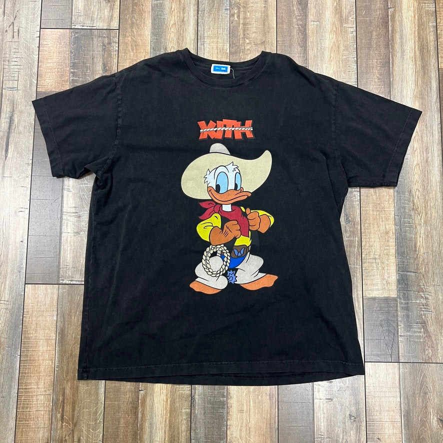 Kith Disney Donald Duck Cowboy Vintage Tee Black