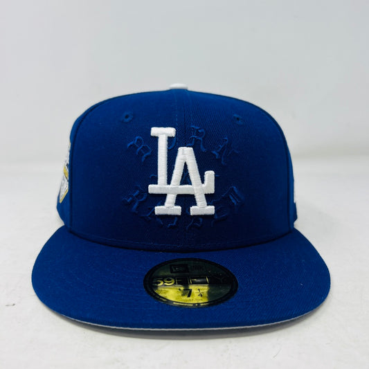 Born X Raised Los Angeles Dodgers Shadow Fitted Hat Blue