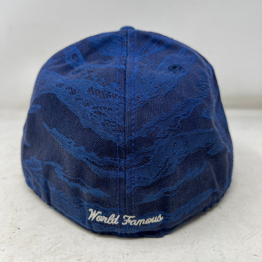 Supreme New Era Tiger Stripe Box Logo Fitted Blue