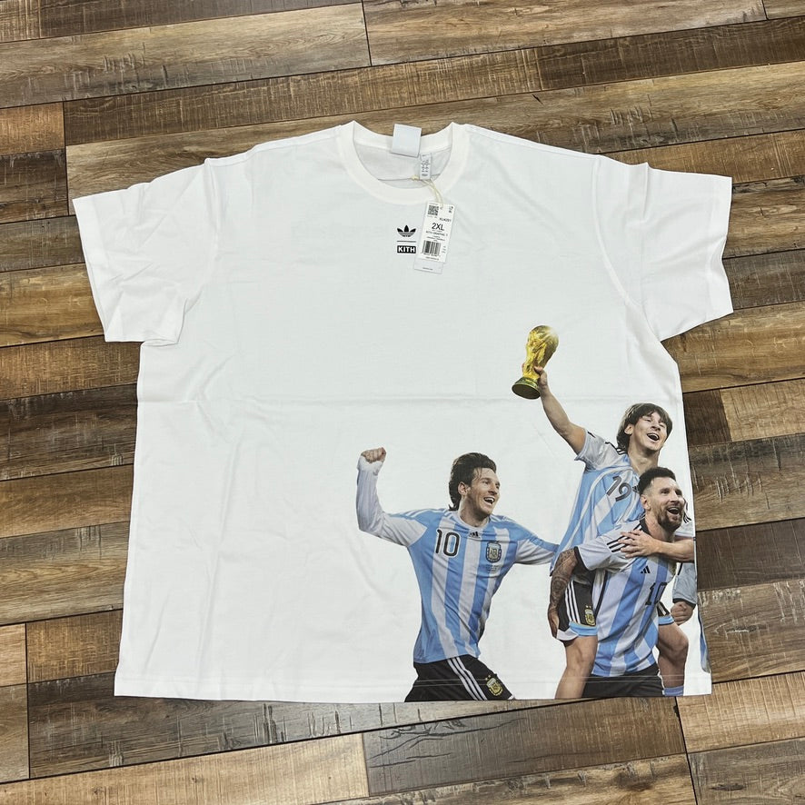 Kith x adidas Messi Football World Cup Graphic Tee White