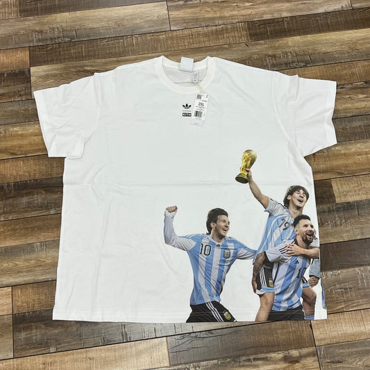 Kith x adidas Messi Football World Cup Graphic Tee White