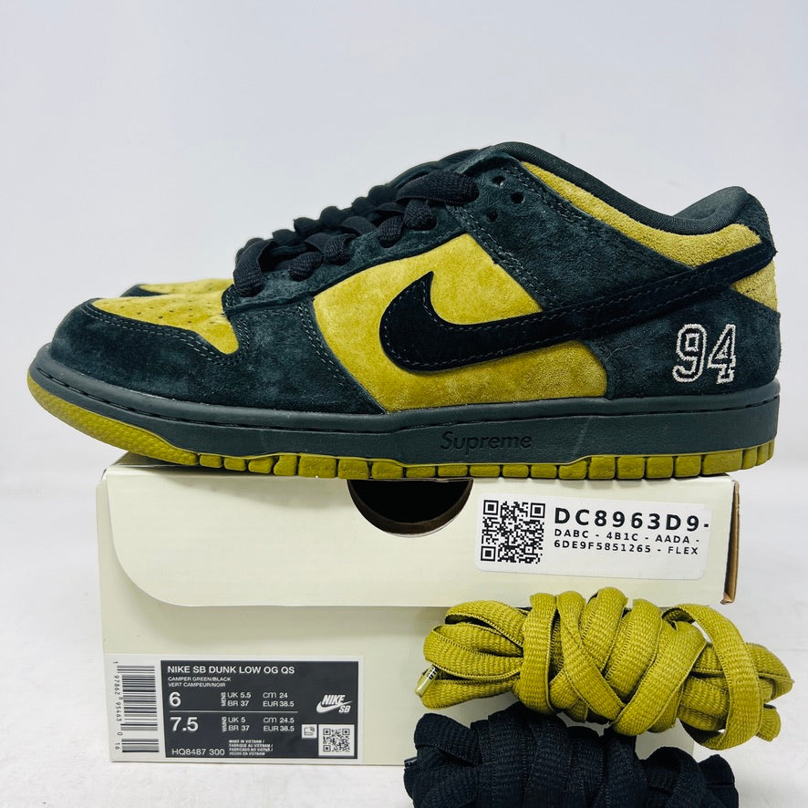 Nike SB Dunk Low Supreme 94 Camper Green