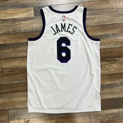 Nike LeBron James LA Lakers City Edition Nike Swingman Jersey