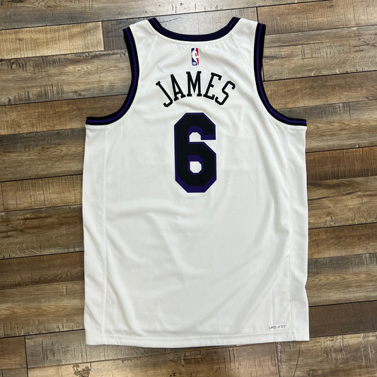 Nike LeBron James LA Lakers City Edition Nike Swingman Jersey