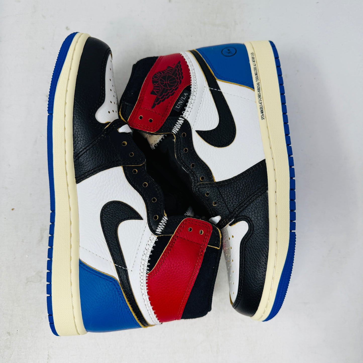 Jordan 1 Retro High OG SP Fragment x Union LA Varsity Red Sport Royal