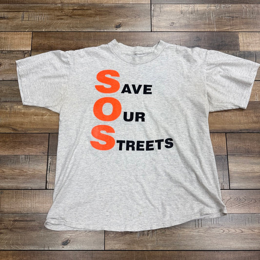 Vintage Single-Stitch Los Angeles County Public Safety Tee Grey