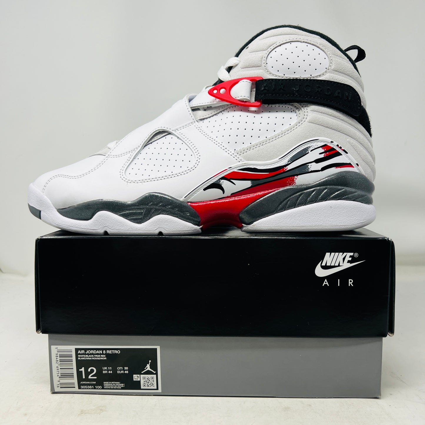 Jordan 8 Retro White True Red (2025)