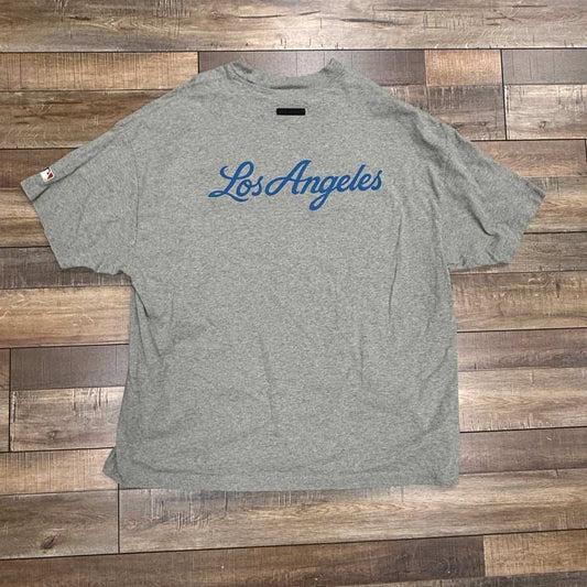 Fear of God Essentials Dodgers 90's Tee Concrete Heather