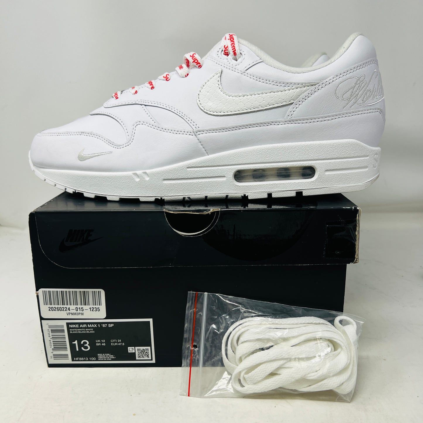 Nike Air Max 1 '87 SP Supreme Triple White