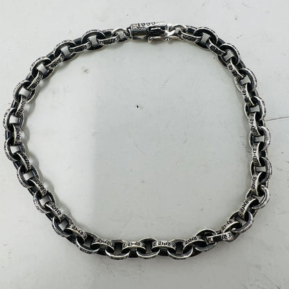 Chrome Hearts Medium Paper Chain Bracelet Silver