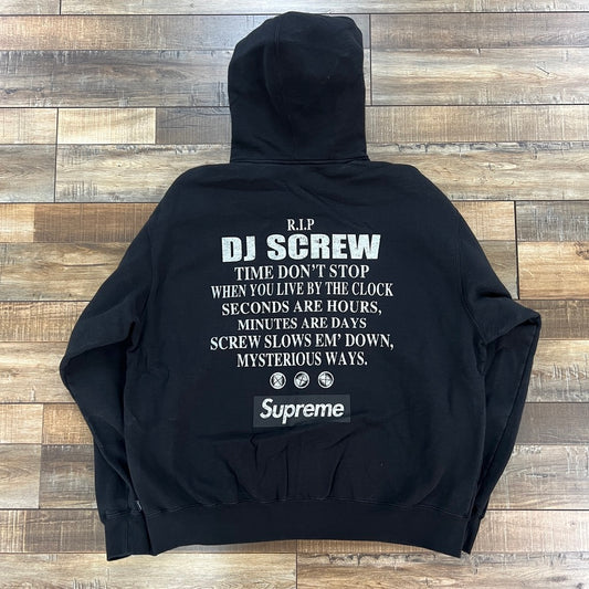 Supreme DJ Screw Zip Up Hooded Sweatshirt Black