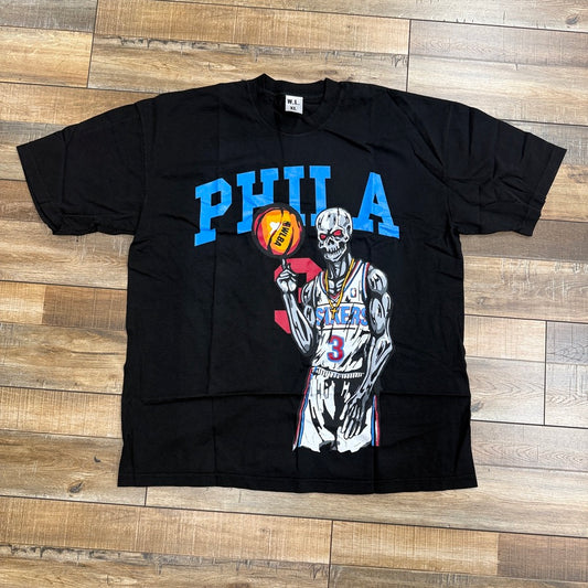 Warren Lotas x Philadelphia 76ers Iverson Black Tee