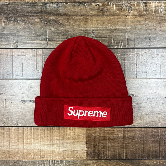 Supreme x New Era Box Logo Beanie 'Red'