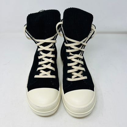 Rick Owens DRKSHDW Corduroy High Top Sneakers Black