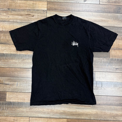 Stussy Basic Script Logo Tee Black