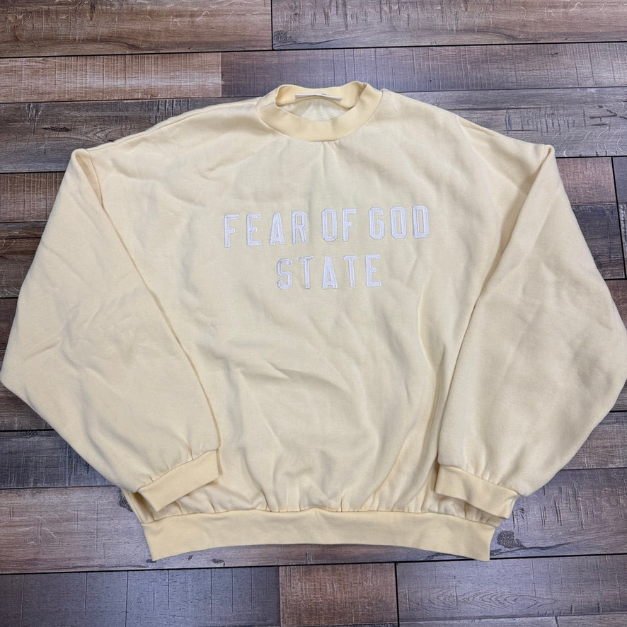 Fear of God Essentials 90s Crewneck Sweatshirt 'Garden Yellow'