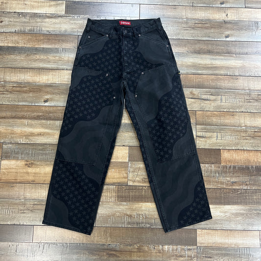 Supreme Flag Double Knee Painter Pant Black