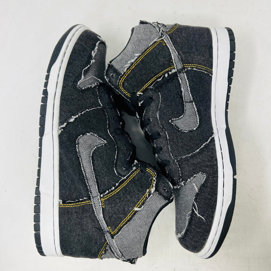Nike Dunk High Black Denim