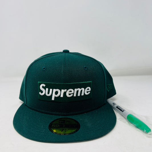 Supreme Sharpie Box Logo New Era Fitted Cap Dark Green