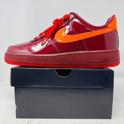 Nike Air Force 1 Low Patent Leather Dark Team Red Safety Orange