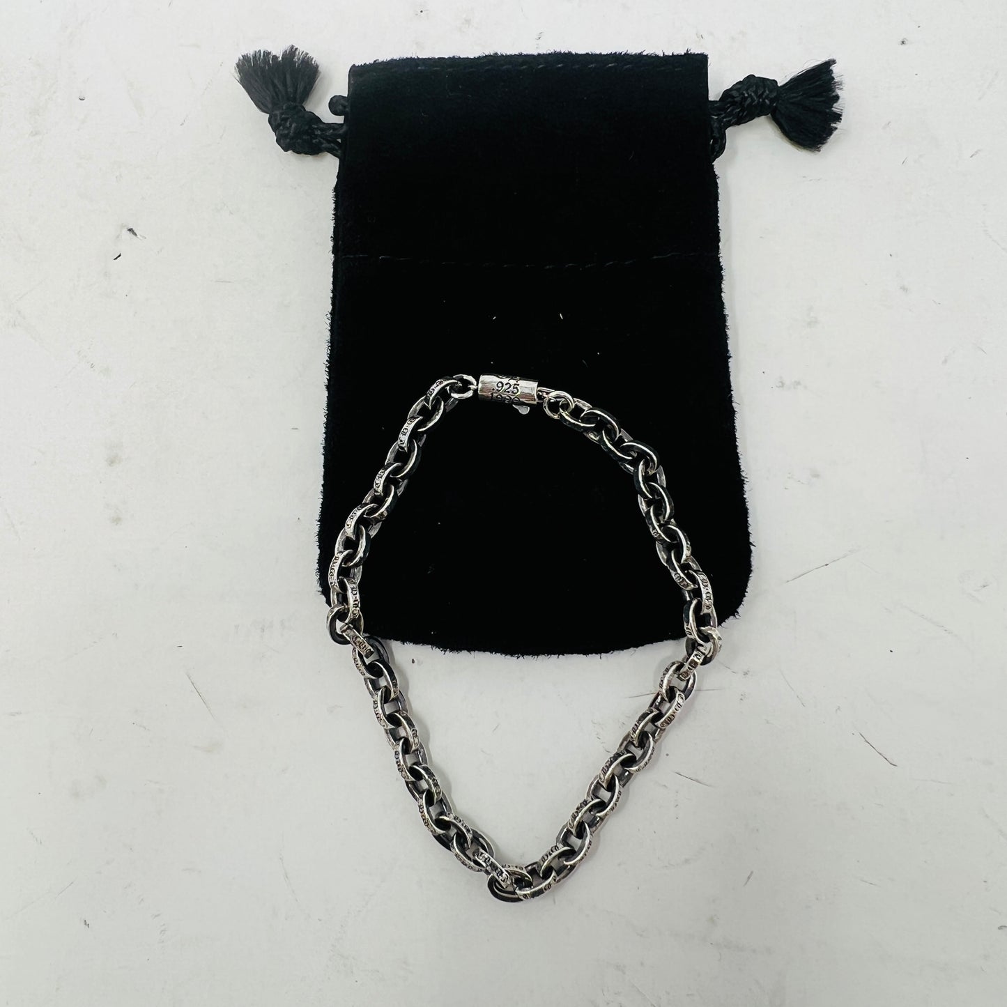Chrome Hearts Medium Paper Chain Bracelet Silver