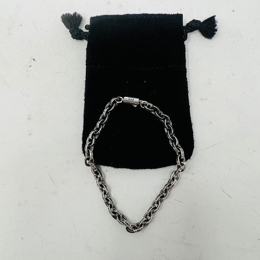 Chrome Hearts Medium Paper Chain Bracelet Silver