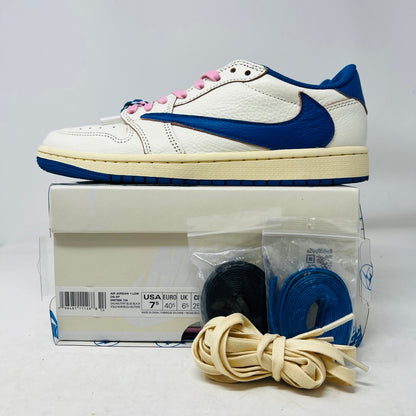 Jordan 1 Retro Low OG SP Fragment x Travis Scott Sail Military Blue