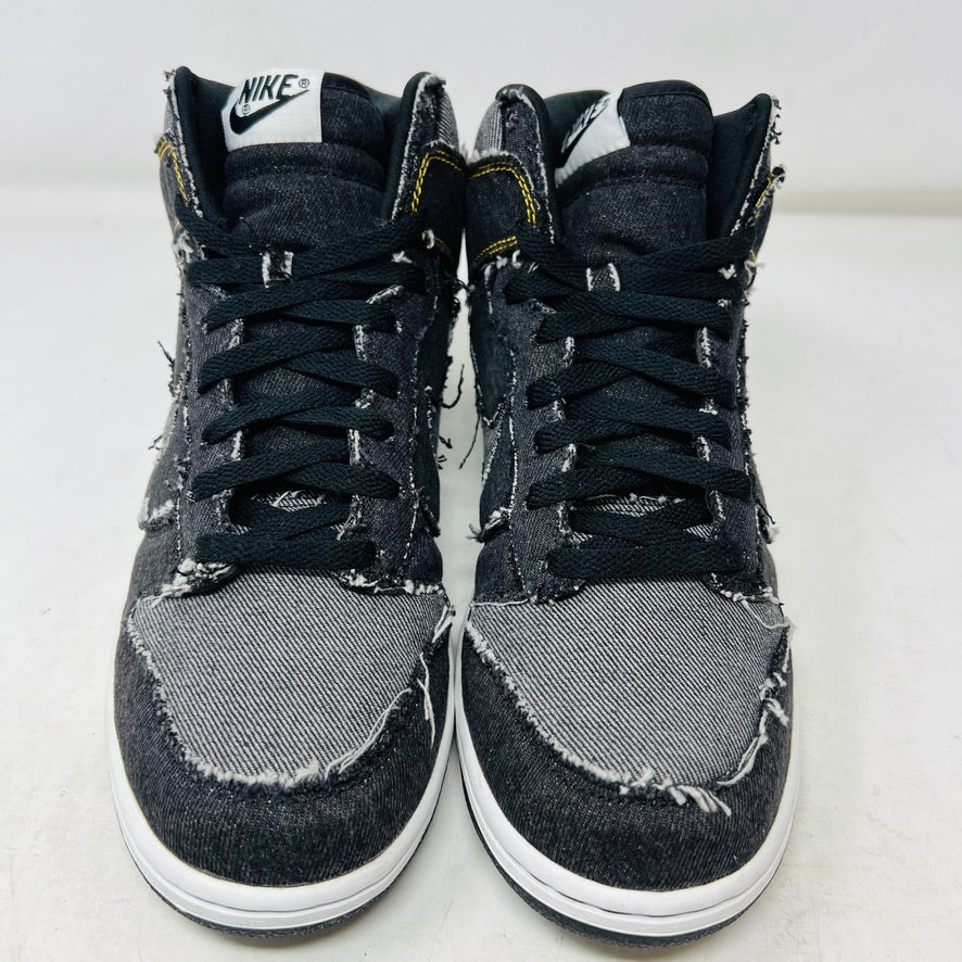 Nike Dunk High Black Denim