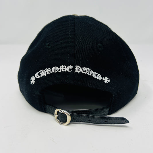 Chrome Hearts Matty Boy Chomper Leather Strapback Hat Black