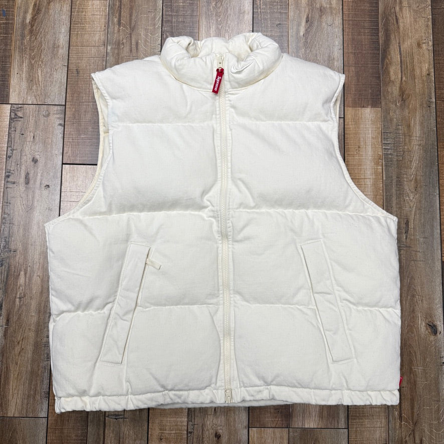 Supreme Nike Denim Puffer Vest Natural