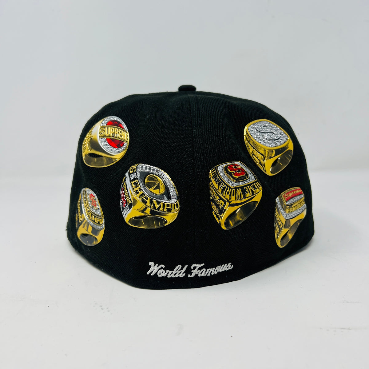 Supreme Rings Box Logo New Era 59Fifty Fitted Hat Black