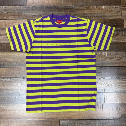 Supreme Bar Stripe Tee Purple