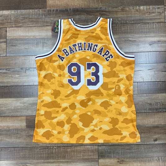 BAPE x Mitchell & Ness NBA Los Angeles Lakers Swingman Jersey Yellow