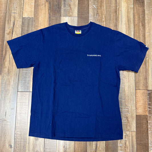 BAPE Navy Japanese Tattoo Logo T-shirt
