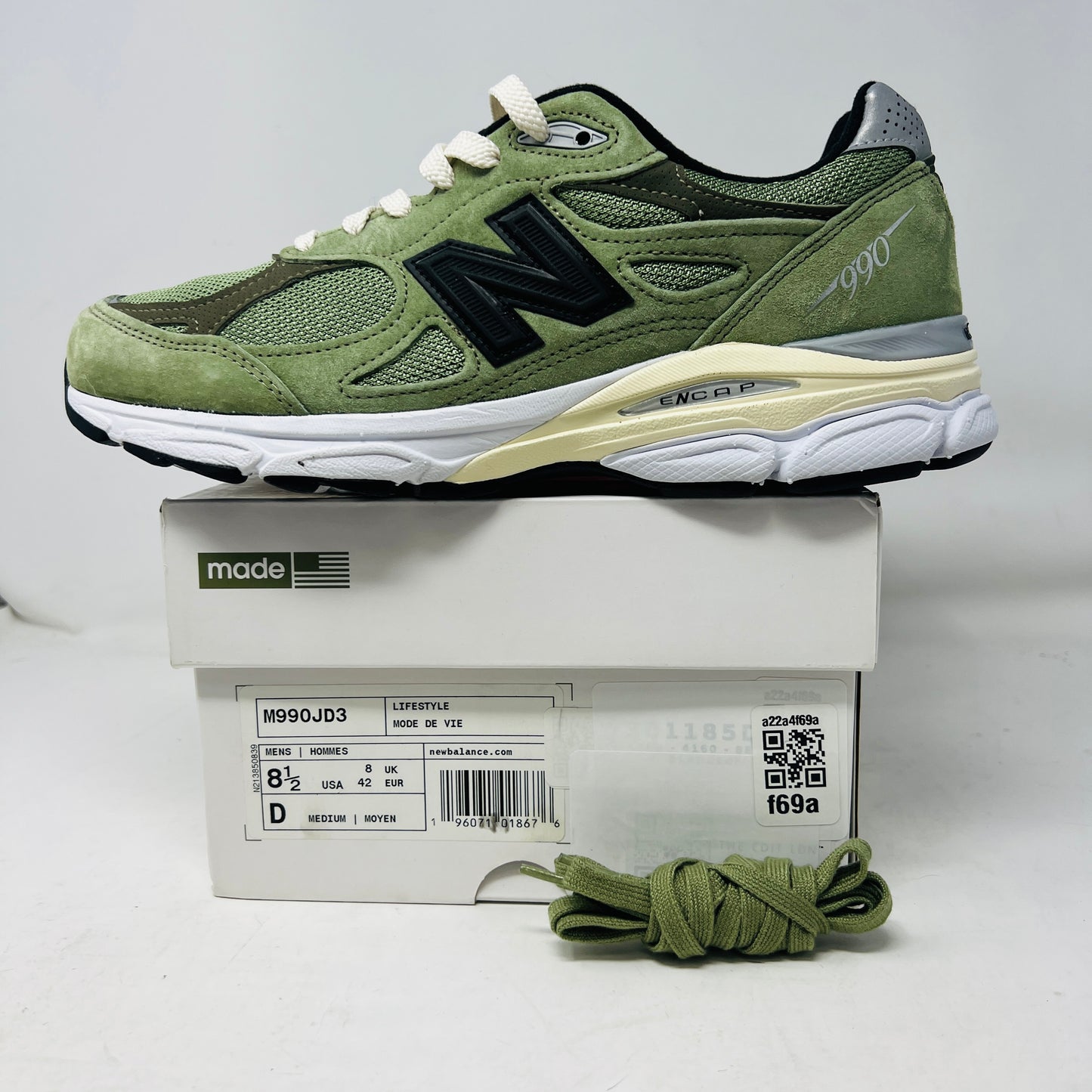 New Balance 990v3 MiUSA JJJJound Olive
