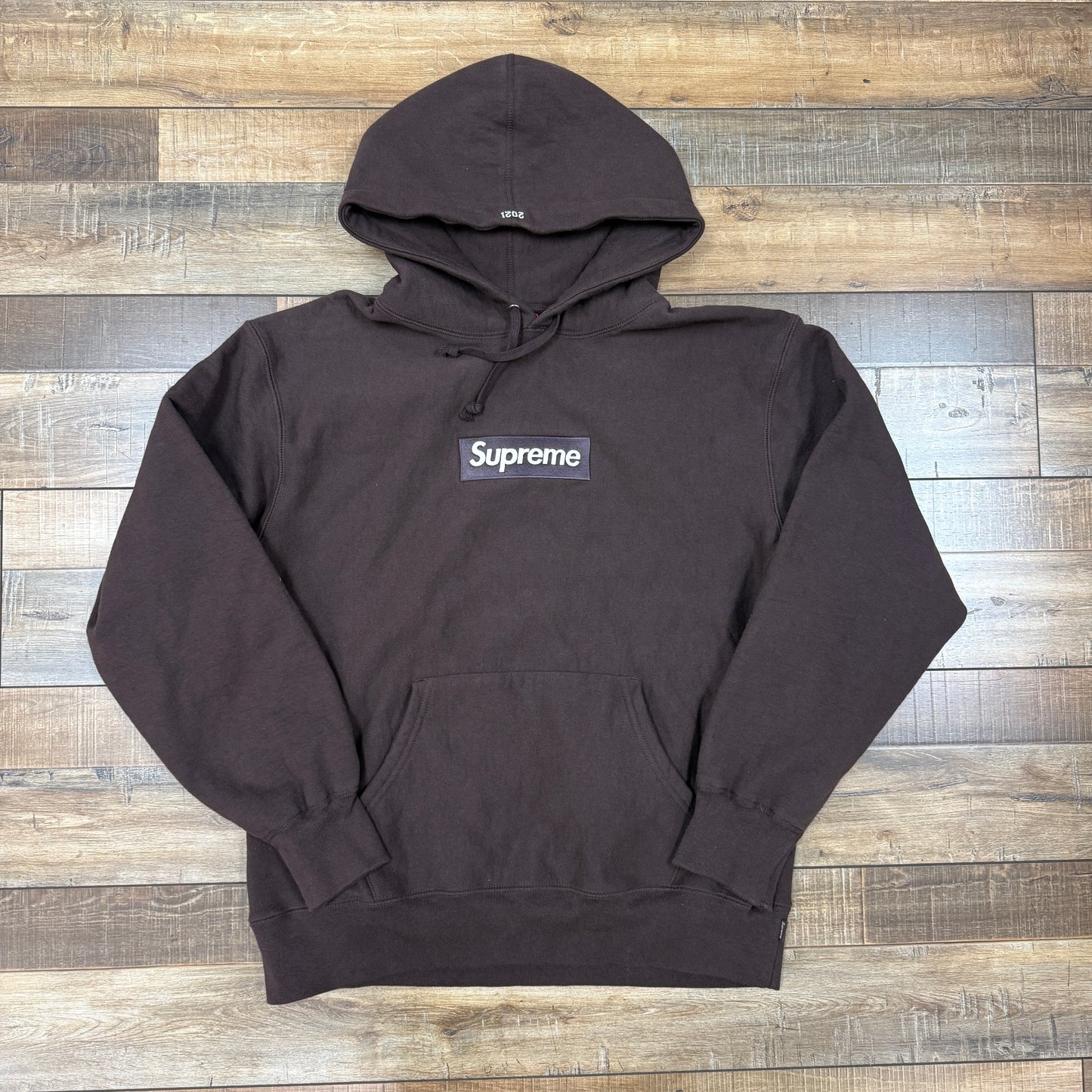 Supreme Box Logo Hooded Sweatshirt (FW21) Dark Brown