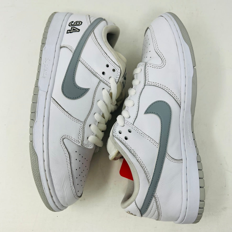 Nike SB Dunk Low Supreme 94 White Metallic Silver