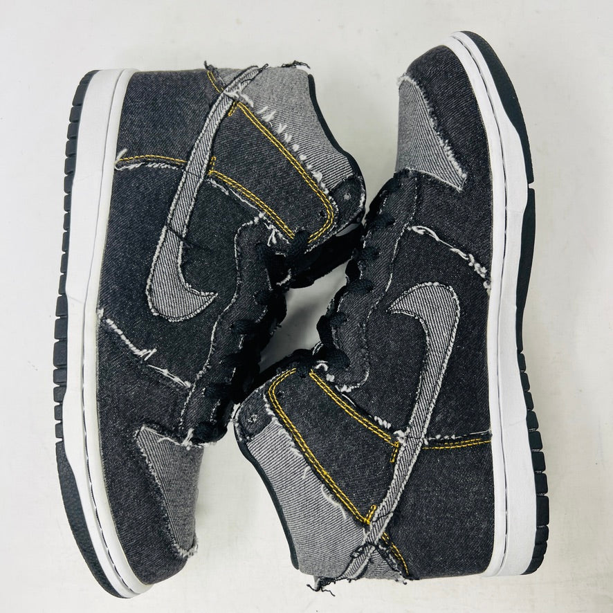 Nike Dunk High Black Denim