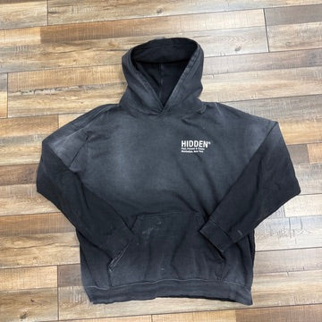 Hidden NY Washed Black Hoodie