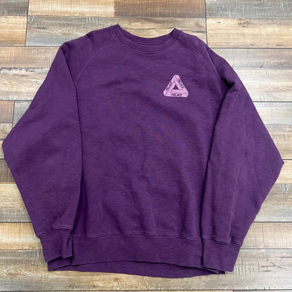 Palace Tri-Ferg Crewneck Sweatshirt Purple