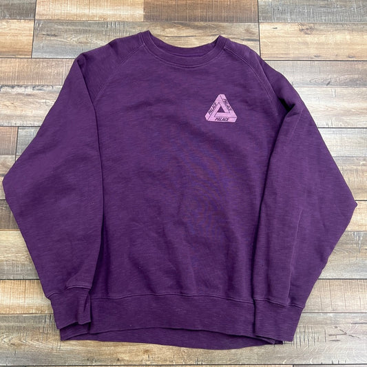 Palace Tri-Ferg Crewneck Sweatshirt Purple