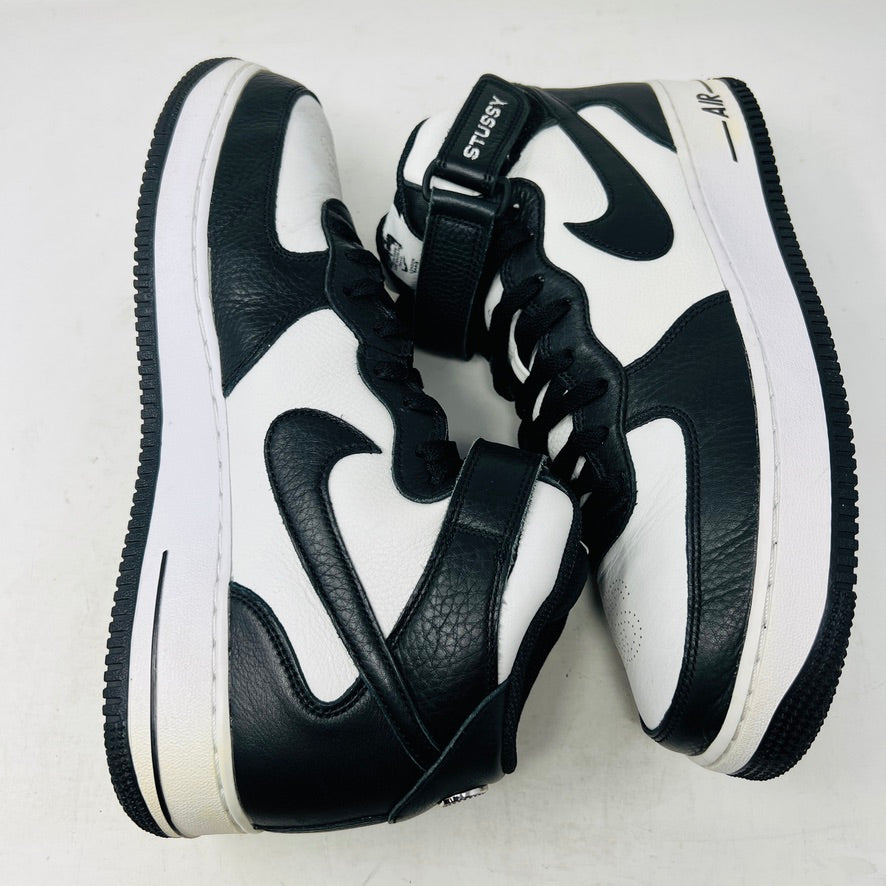 Nike Air Force 1 Mid Stussy Light Bone Black